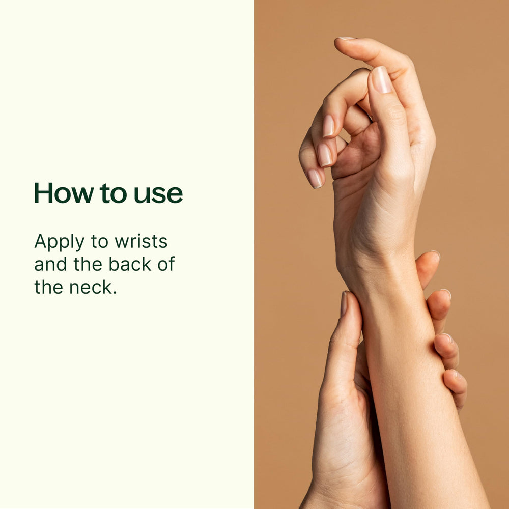 Plant Therapy Patchouli roll-on label view for convenient aromatherapy.