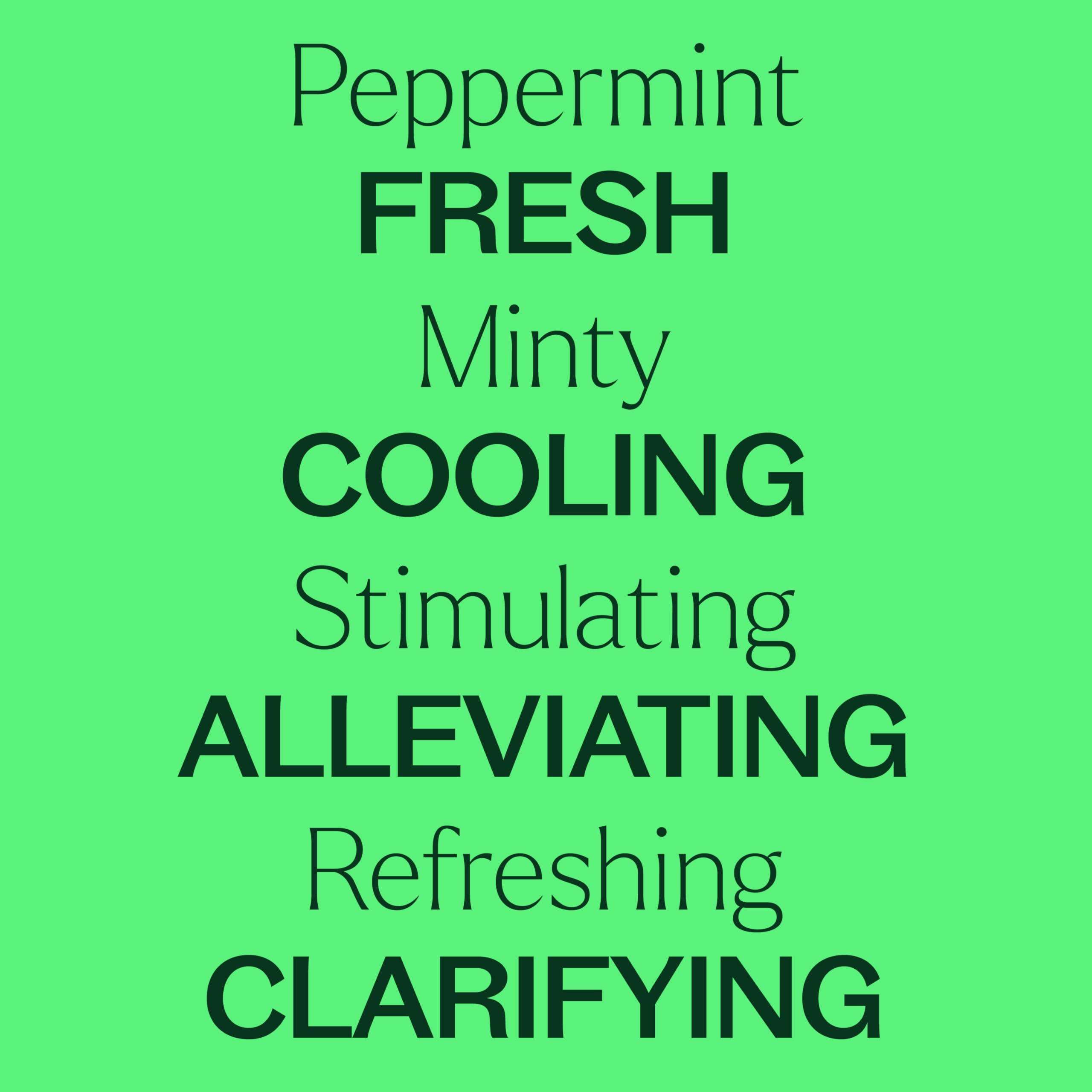 Peppermint oil applied topically for a cooling massage with dilution