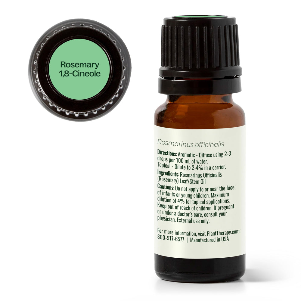 Plant Therapy rosemary oil packaging to protect quality.