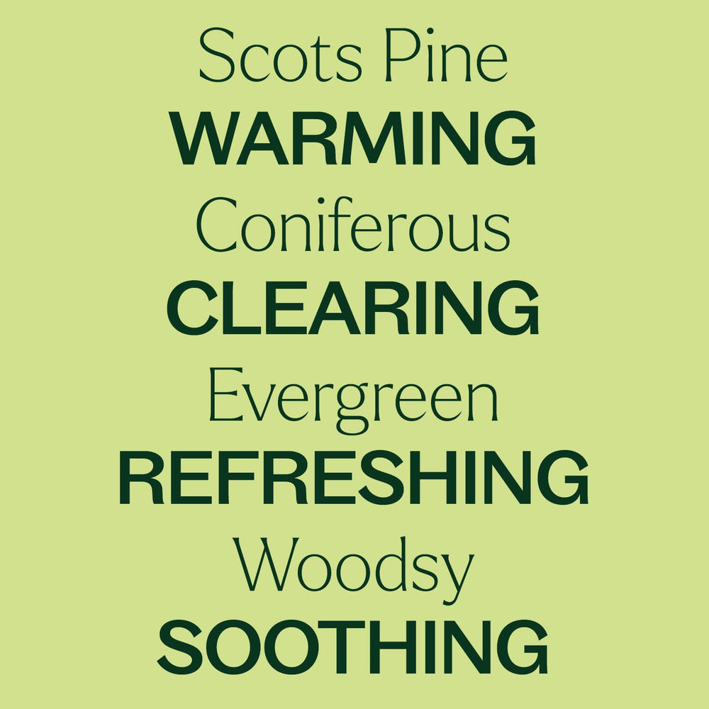 Close-up of Scots Pine oil with pine needles and scent