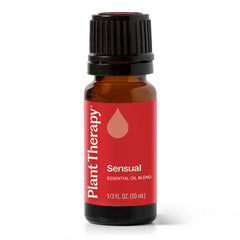 Plant Therapy Sensual bottle closeup showing pure blend for mood-enhancing aromatherapy