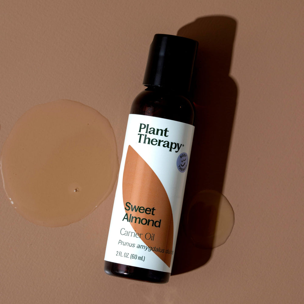 After-bath use of Plant Therapy Sweet Almond Oil for lightweight moisture