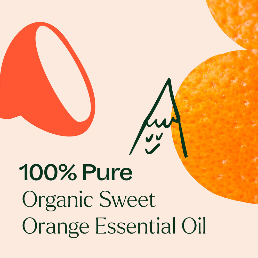 A citrus aroma from Plant Therapy Sweet Orange Organic oil in a bath ritual