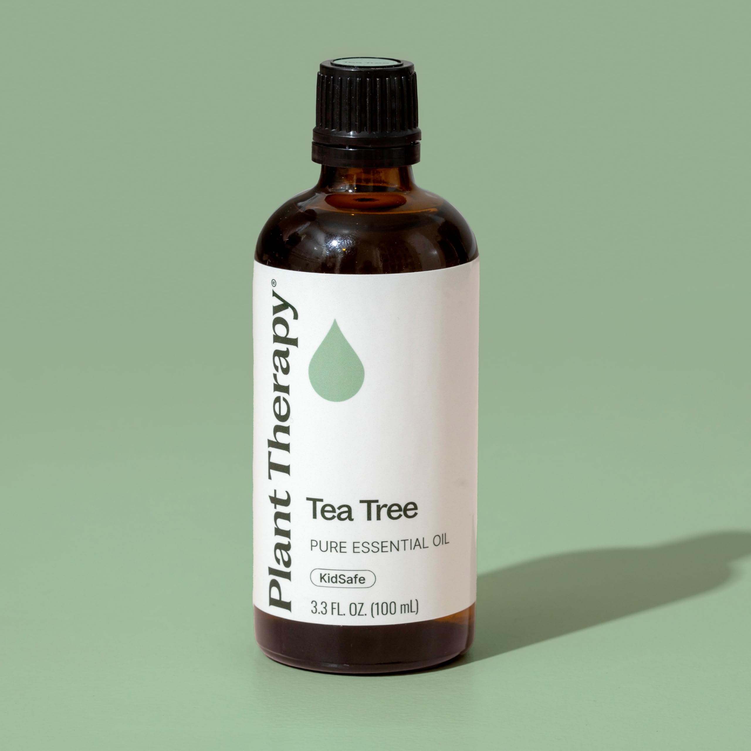 Plant Therapy Tea Tree Oil in a bathroom scene for a fresh environment.