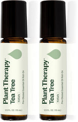 Plant Therapy Tea Tree Roll-On 10ml bottle, 2-pack, ideal for on-the-go aromatherapy.