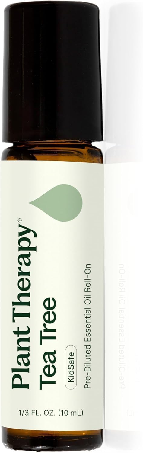 Plant Therapy Tea Tree Roll-On bottle for easy on-the-go aromatherapy.