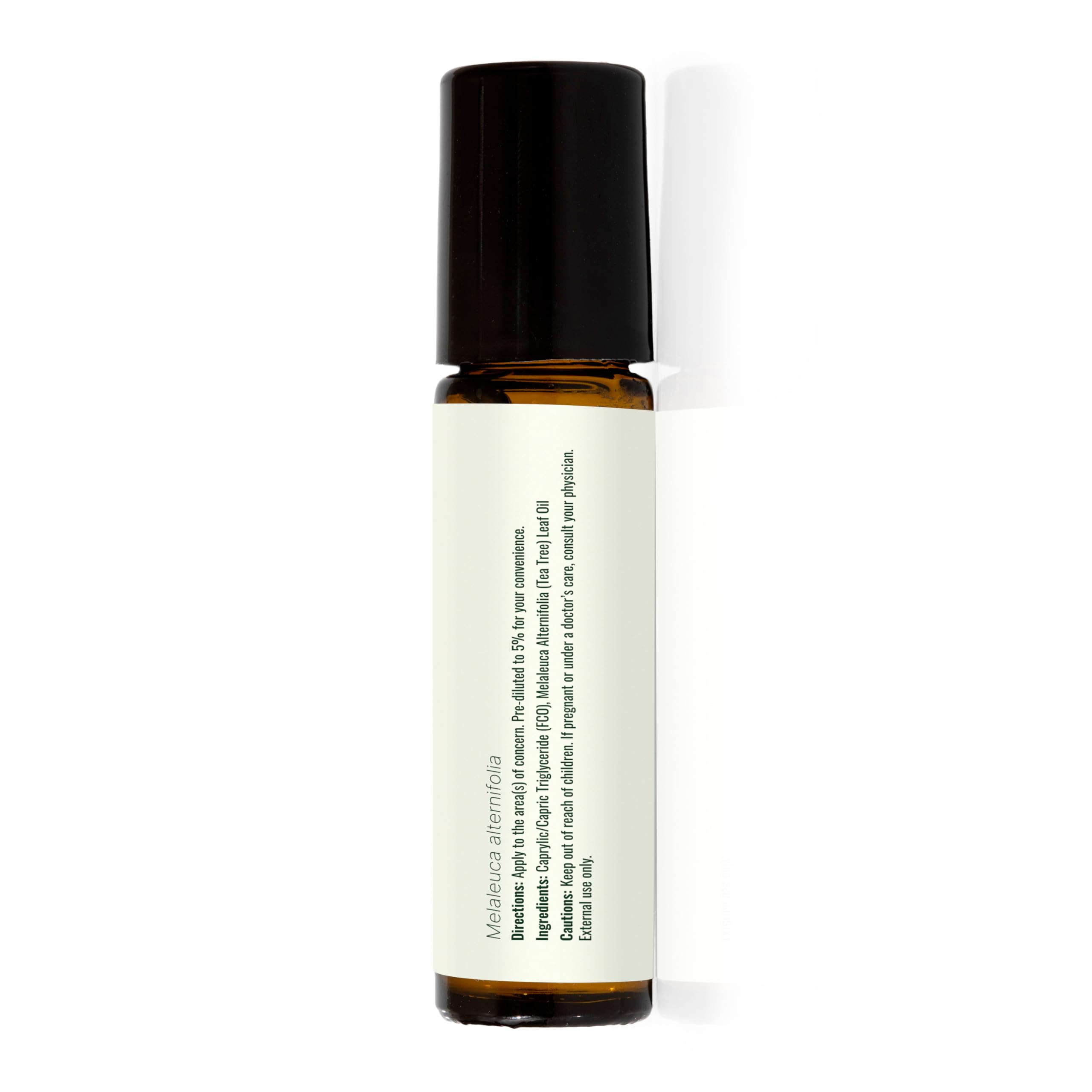 Plant Therapy Tea Tree Roll-On glass bottle emphasizes premium packaging.