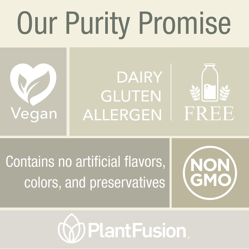 Gluten-free vegan label on PlantFusion Complete Lean.