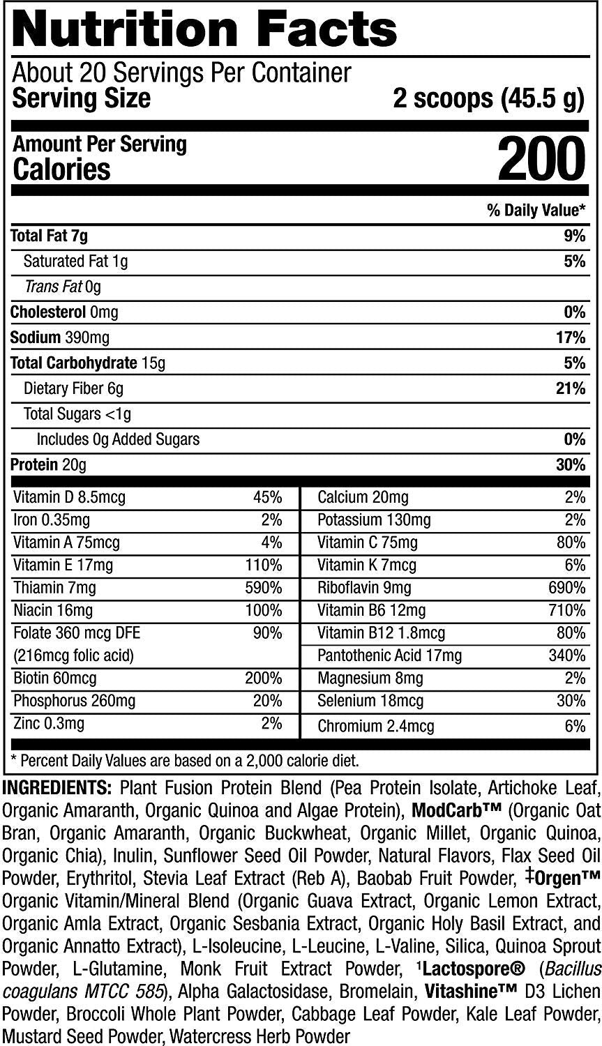PlantFusion Complete Meal Shake vanilla smoothie glass showcasing dairy free protein versatility