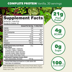 PlantFusion protein powder scoop highlighting convenient serving size for shakes.