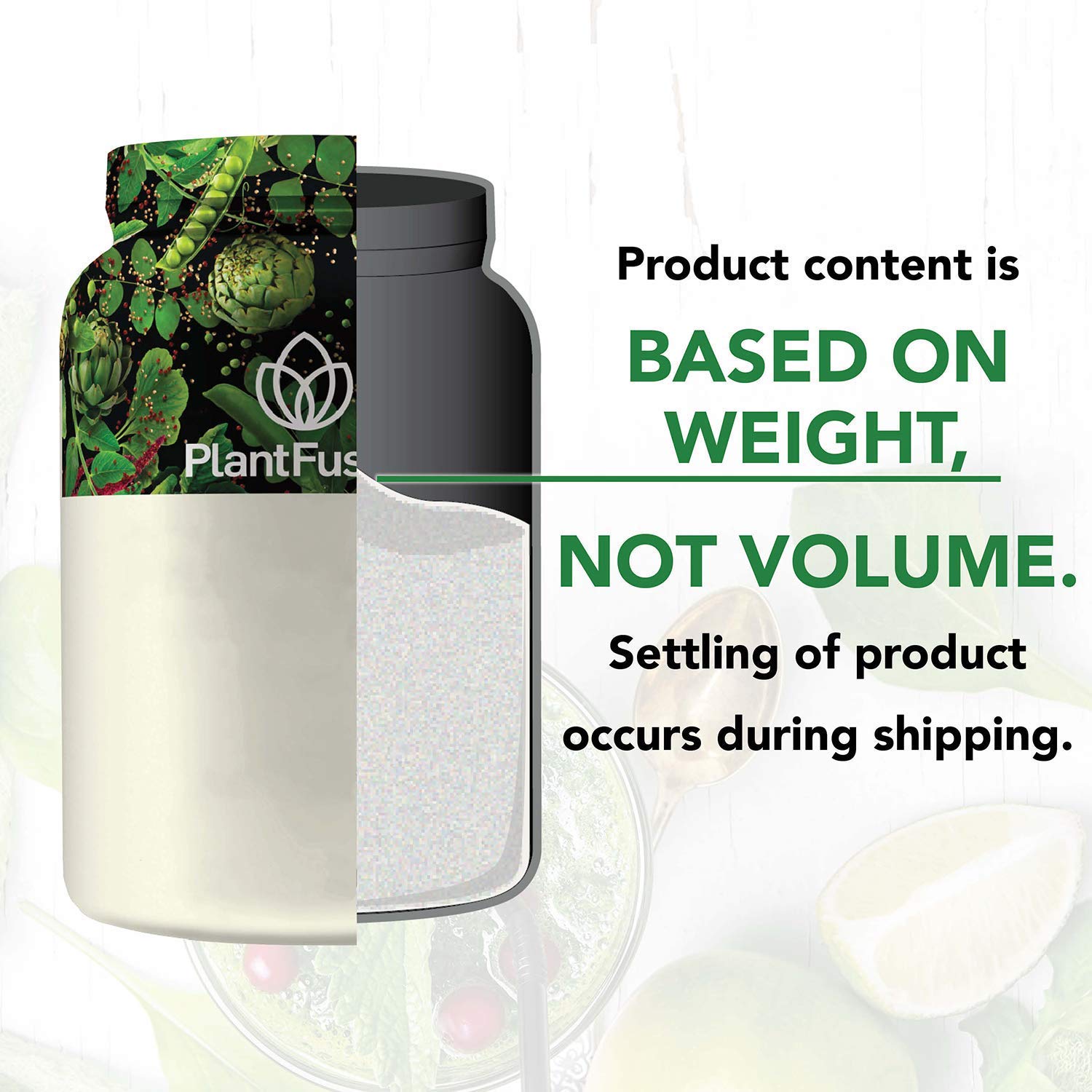 PlantFusion Flavor Pure blend graphic on tub.