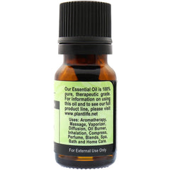 Plantlife Oakmoss oil bottle beside fragrance-blend card.