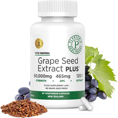 Plantonin Grape Seed Extract Plus bottle showing premium antioxidant support.