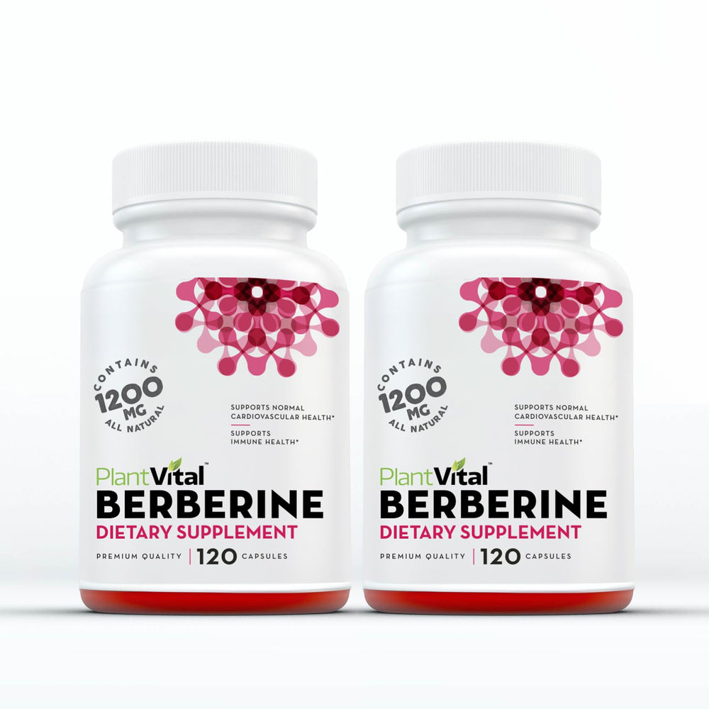 Plantvital Berberine 1200mg bottle for daily use