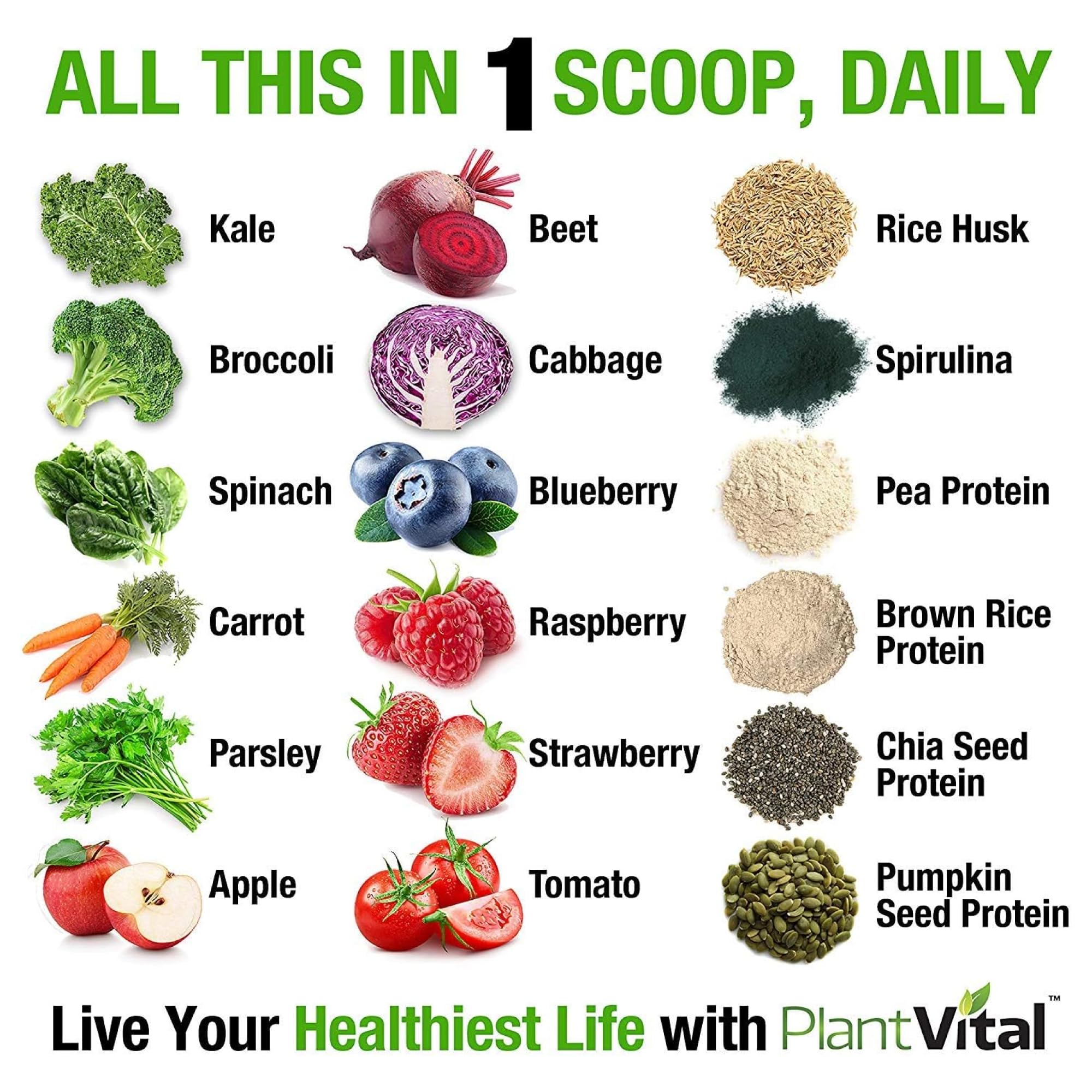 Plantvital bottle pour demonstrates easy incorporation into smoothies for a protein boost