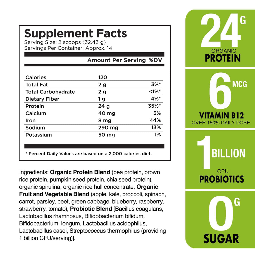 Plantvital shake with greens for post-workout fuel and energy.