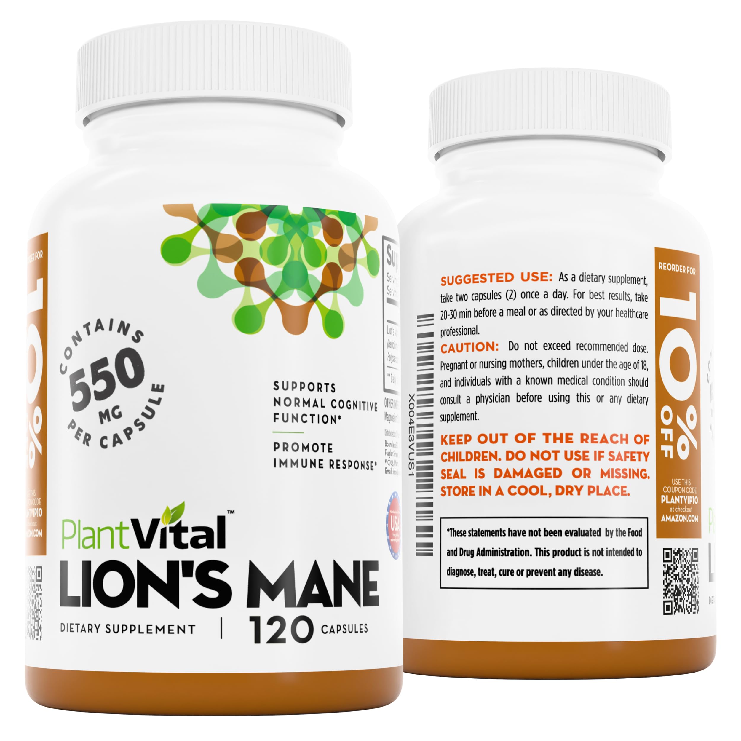 Ingredient list highlight showing 10:1 extract and key polysaccharides.