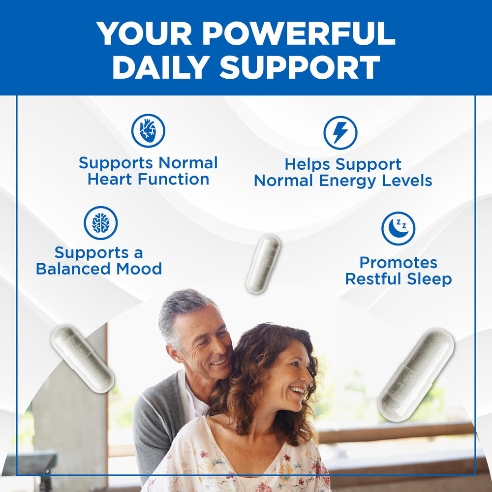 Closeup of PlantVital Magnesium Glycinate capsules for daily support