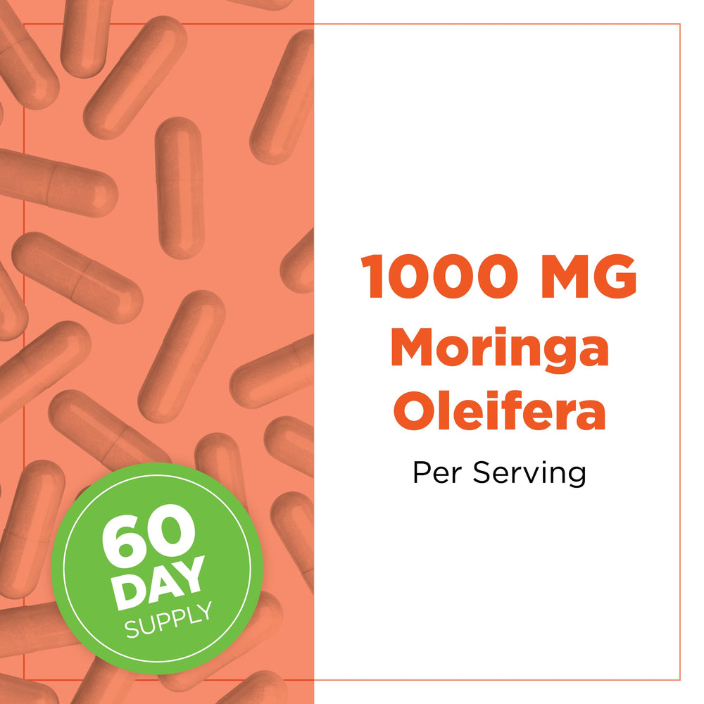 Plantvital Organic Moringa Leaf Capsules close-up ready for daily wellness