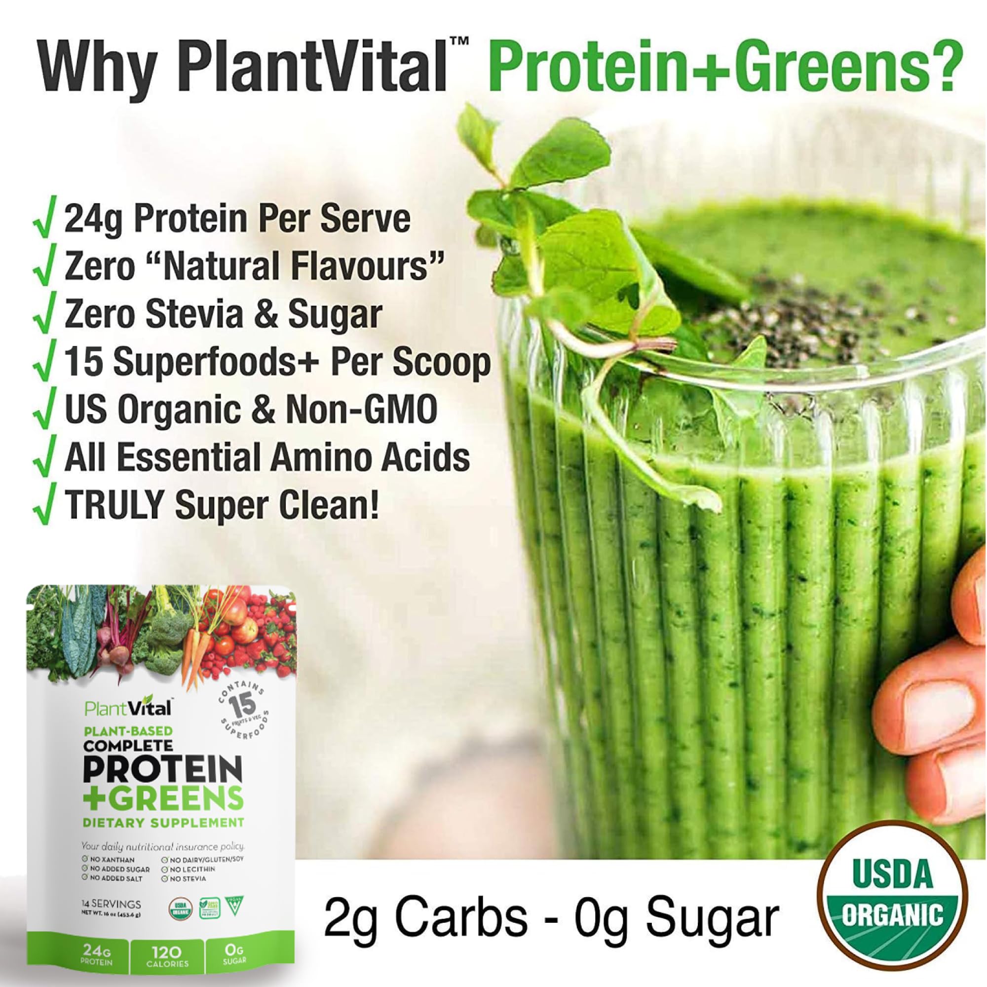Plantvital protein powder dispersion captures smooth, lump-free shakes