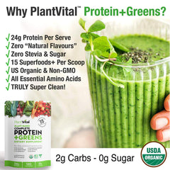Plantvital protein powder dispersion captures smooth, lump-free shakes