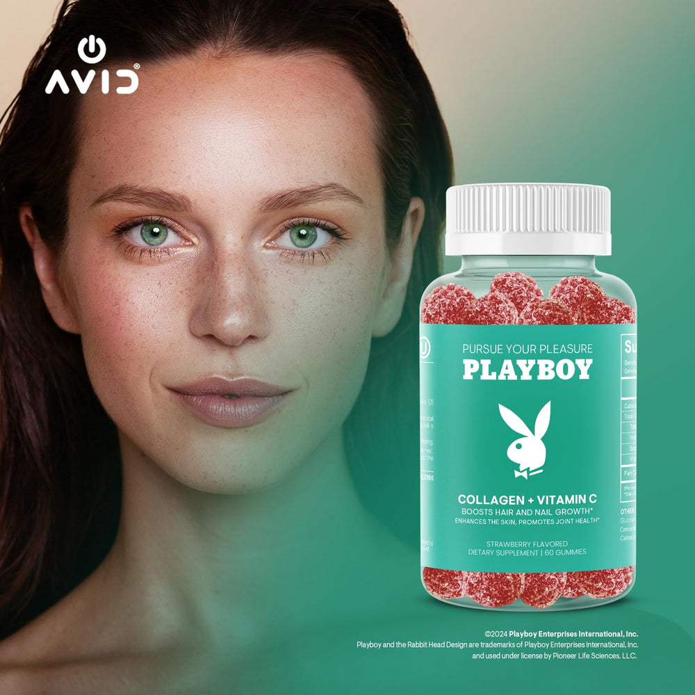 Adults enjoying two Playboy gummies daily as part of a beauty and wellness routine