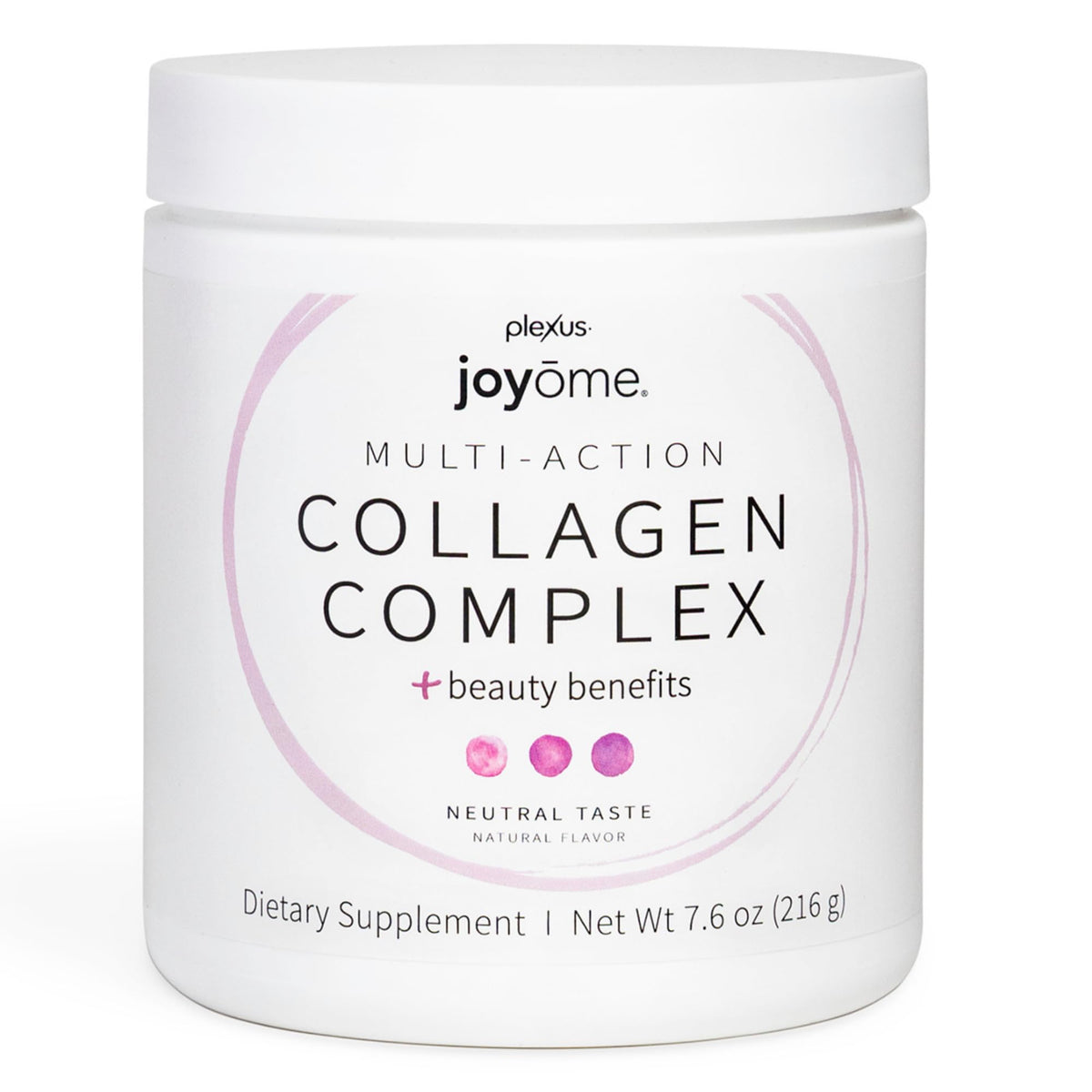 Plexus Joyōme bottle and scoop for daily collagen skin support