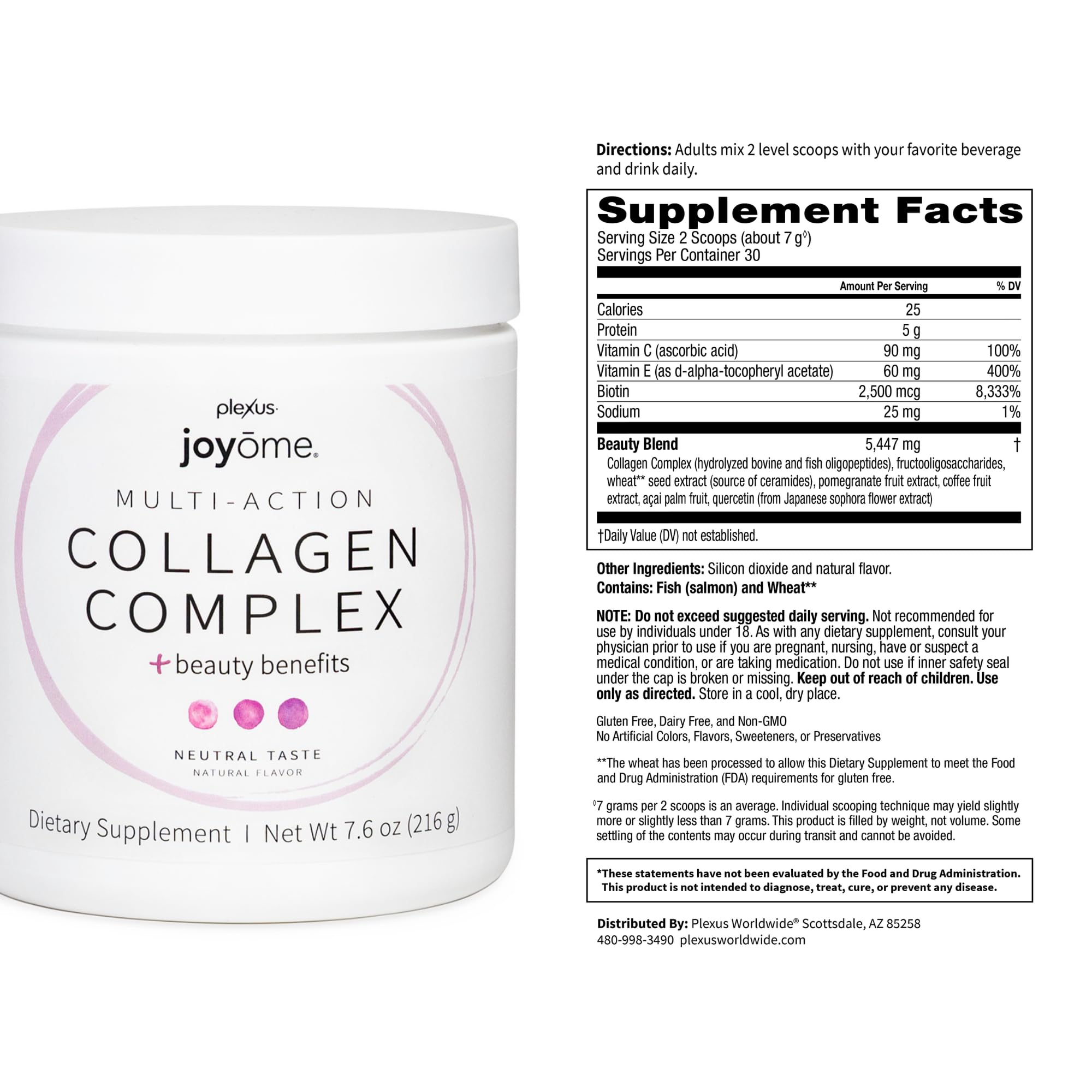 Plexus Joyōme mixed in a glass to support daily skin care