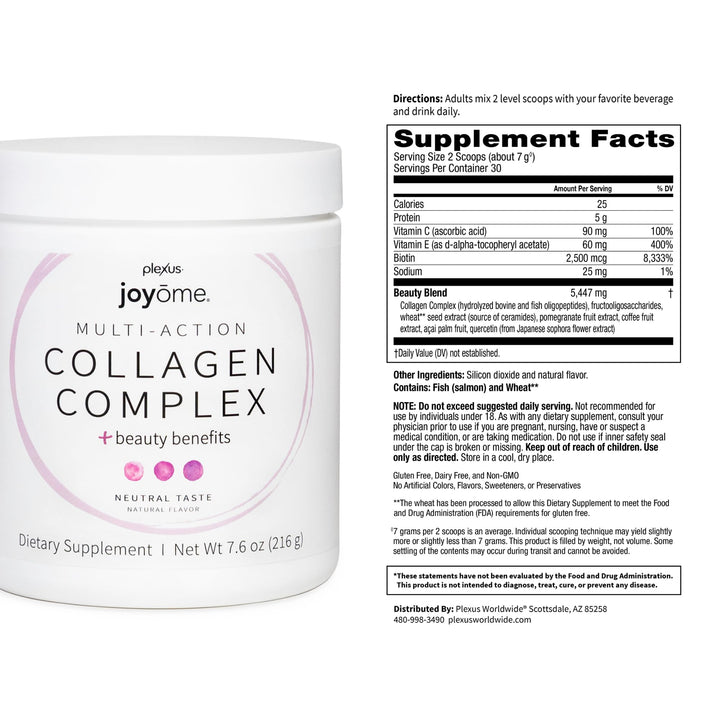 Plexus Joyōme mixed in a glass to support daily skin care