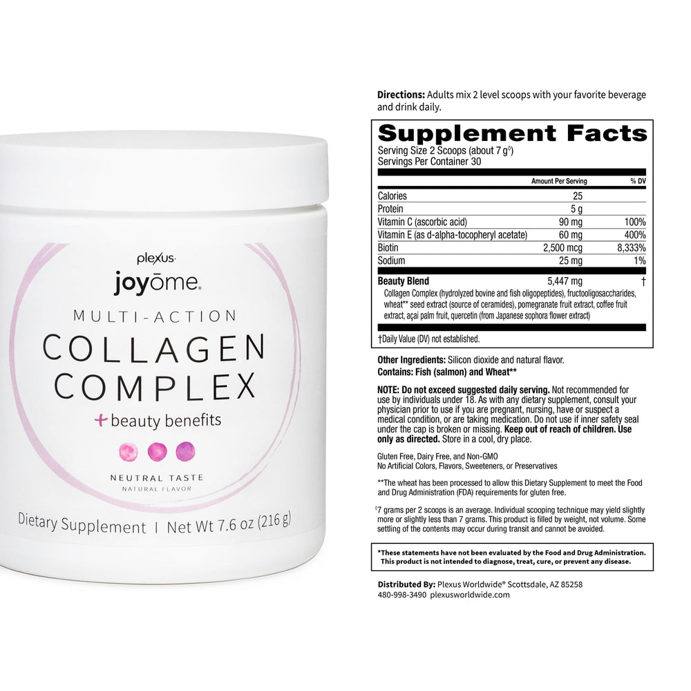Plexus Joyōme mixed in a glass to support daily skin care