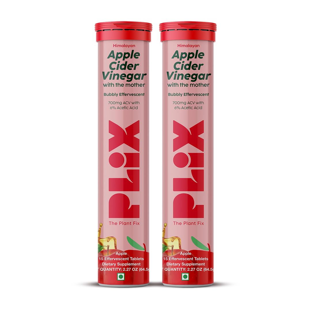 PLIX Apple Cider Vinegar tablets in a tub for convenient daily use.