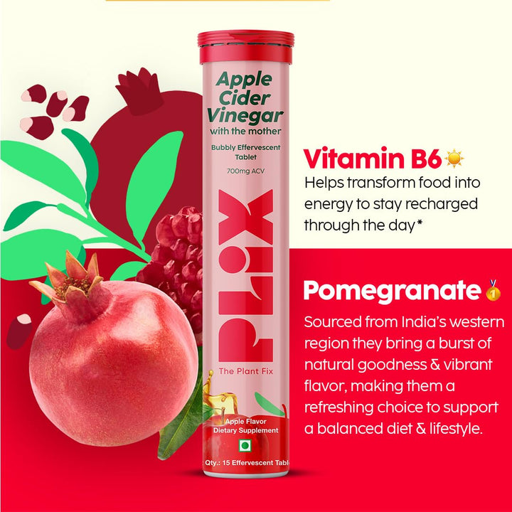 Glass of PLIX drink beside the packaging front.