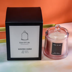 Plum Blossom Scented Candle with soy wax for clean, long-lasting scent.
