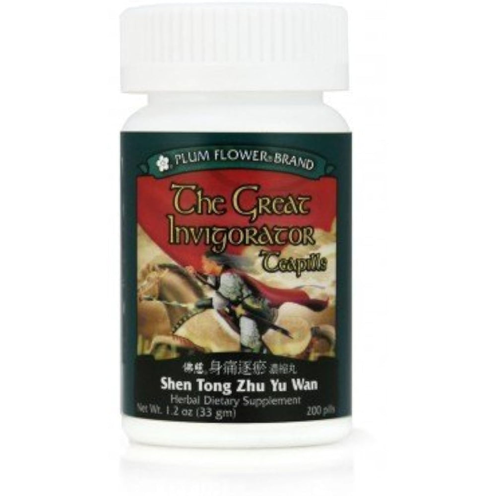 Plum Flower Great Invigorator Teapills bottle pour for daily energy support