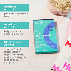 PlusOne Vital PM patch box with lavender-scented evening formula.