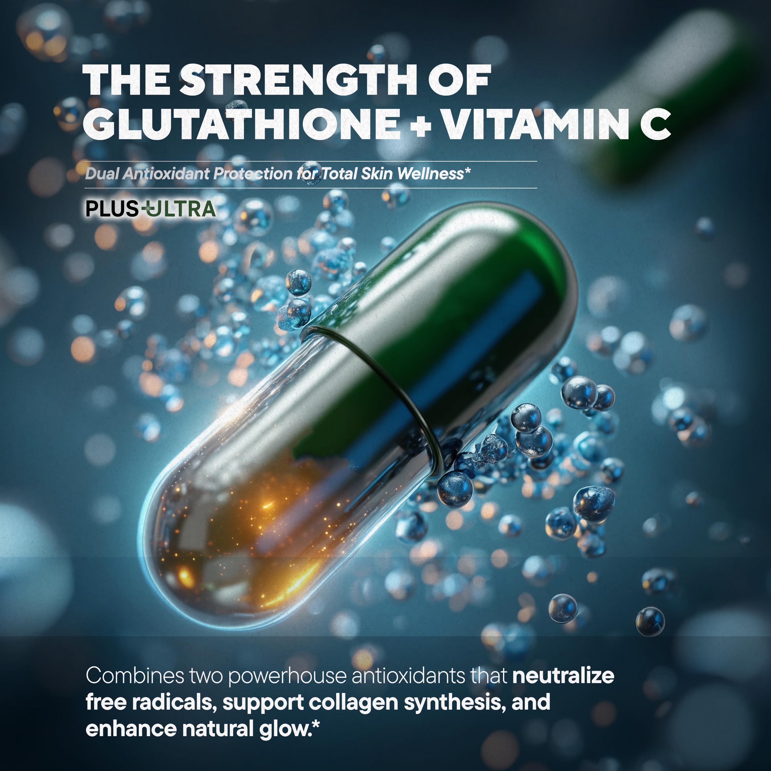 Plus+Ultra GLOPLUS+ science graphic illustrates liposomal absorption benefits