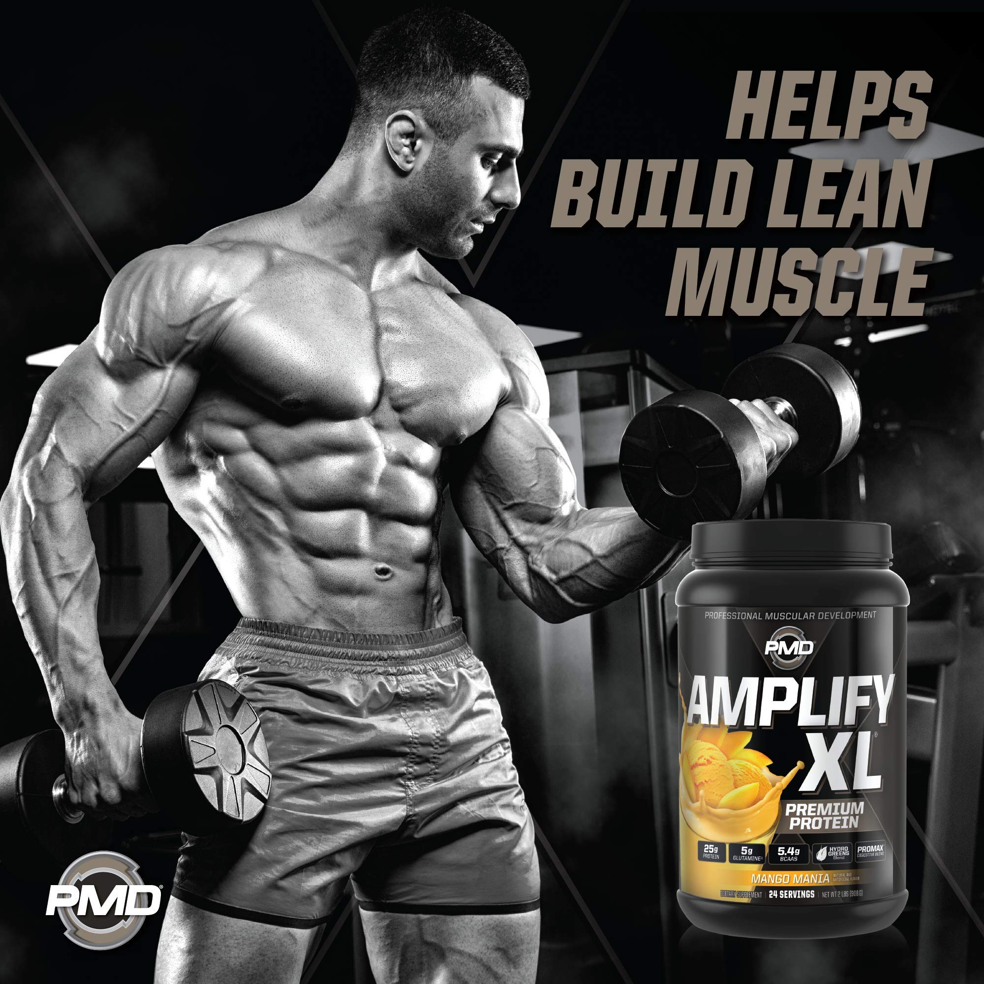 PMD Amplify XL shaker mixing mango flavor during training