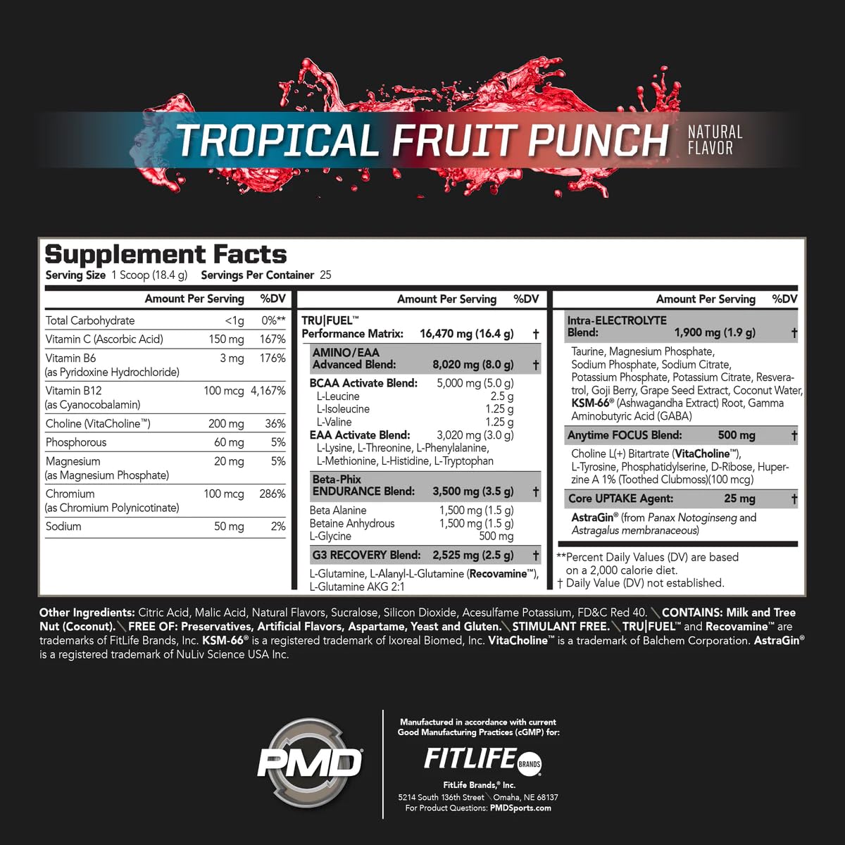 PMD Core Fuel Endurance scoop demonstrates precise dosing for consistency.