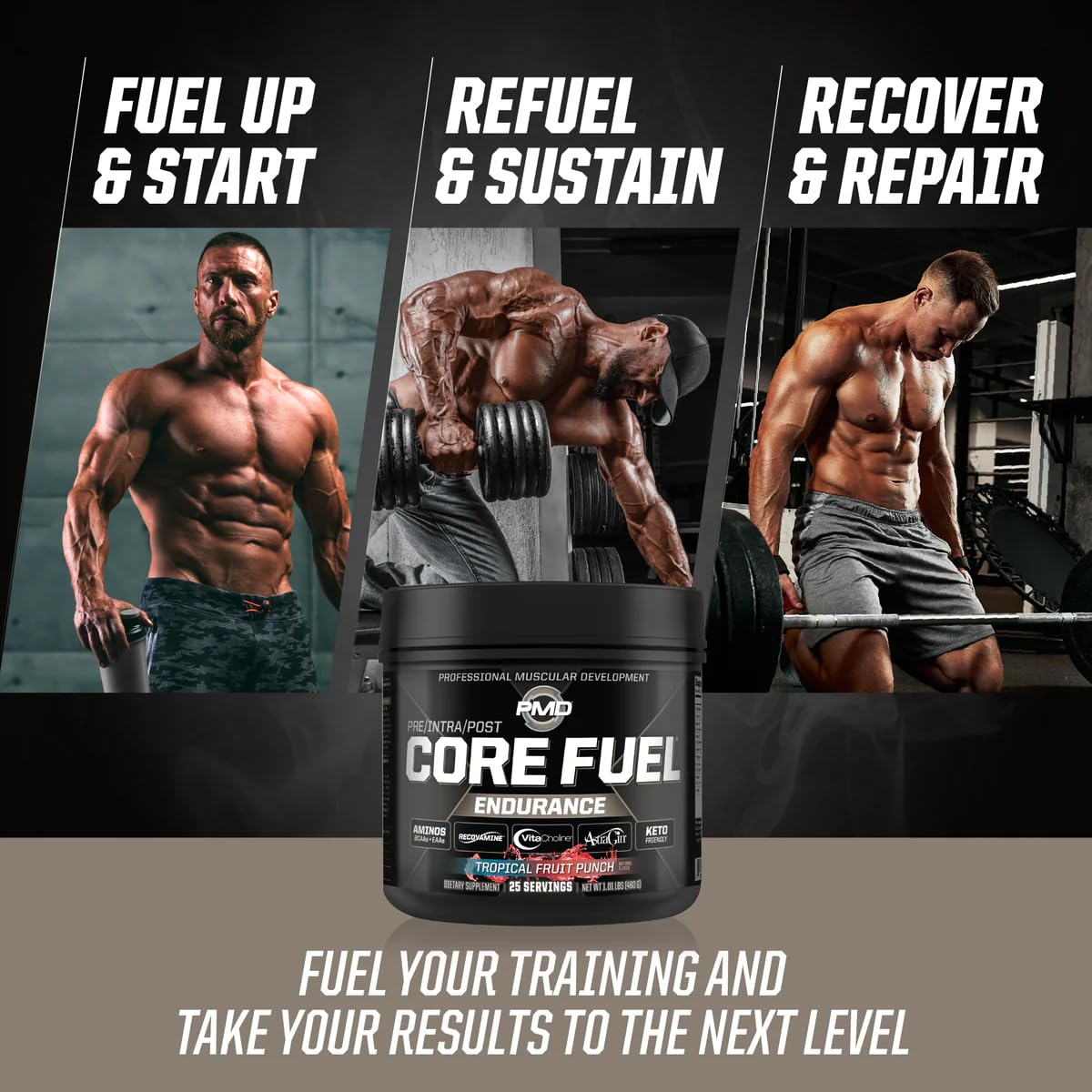 PMD Core Fuel Endurance shaker-ready container for fast prep.
