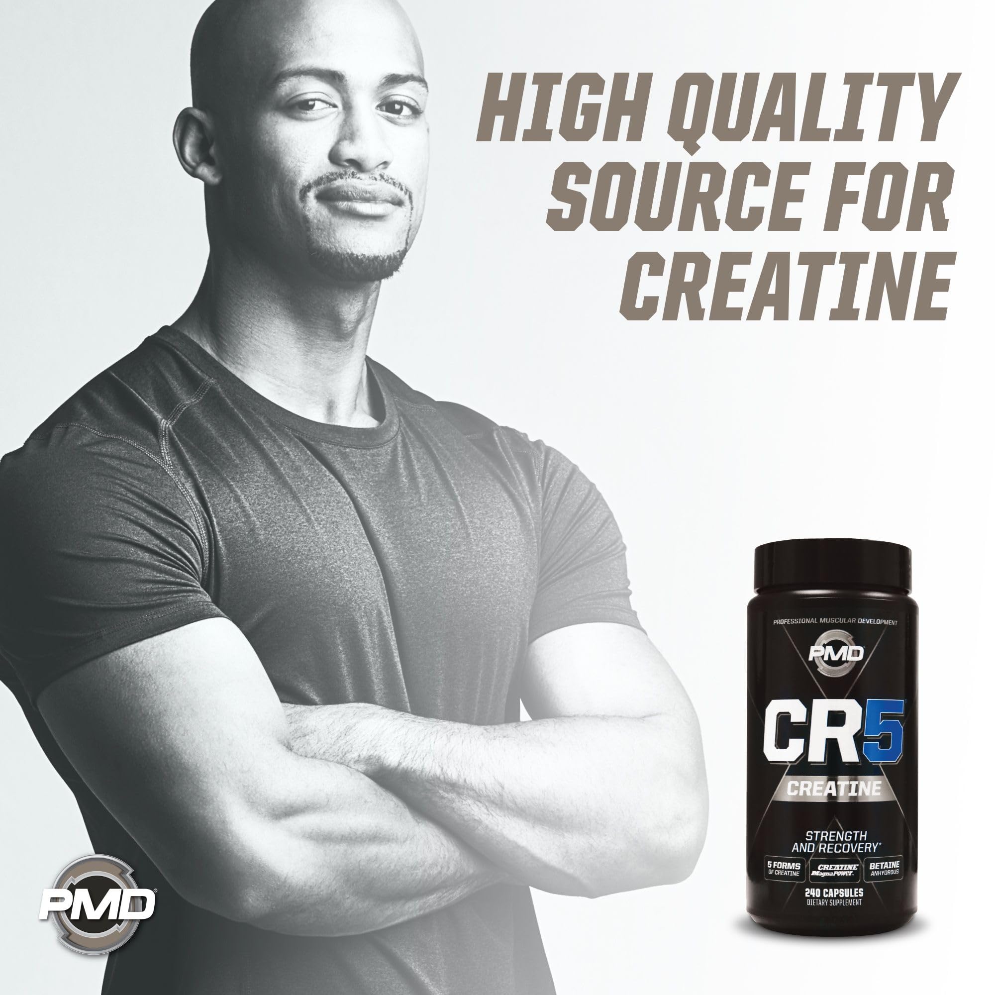 PMD CR5 packaging close-up highlights betaine anhydrous addition.