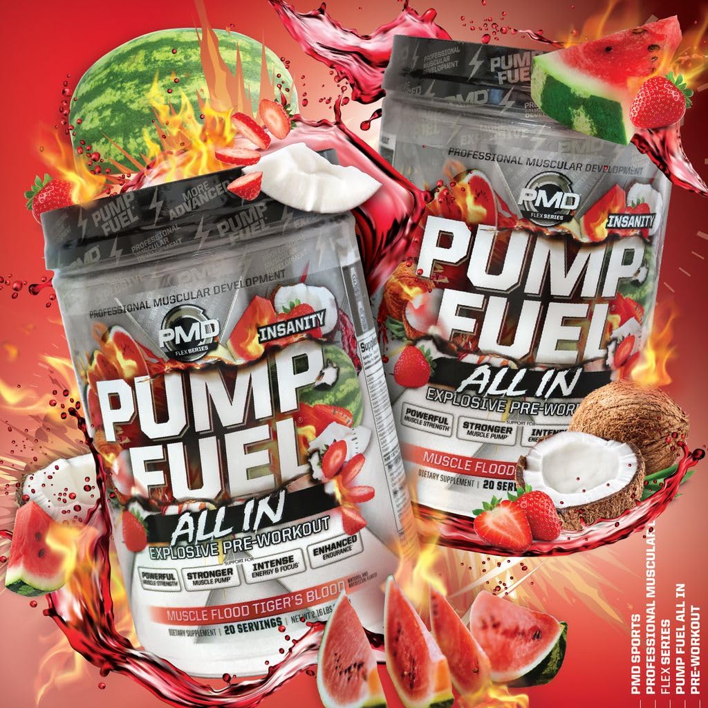 PMD Pump Fuel ALL IN Insanity 360 mg caffeine level visuals
