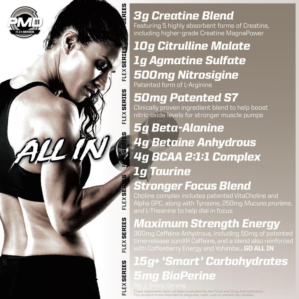 PMD Pump Fuel ALL IN Insanity creatine blend across five forms