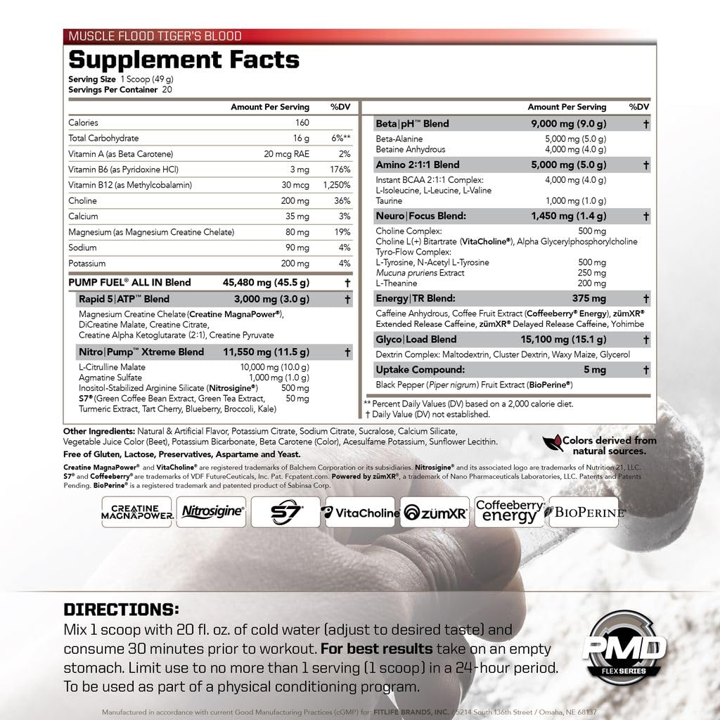 PMD Pump Fuel ALL IN Insanity tiger's blood tub side view premium formula