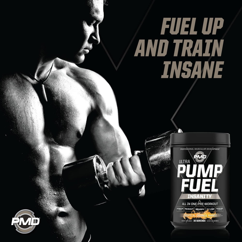 PMD Pump Fuel Ultra Insanity label detail highlighting ingredients and transparency