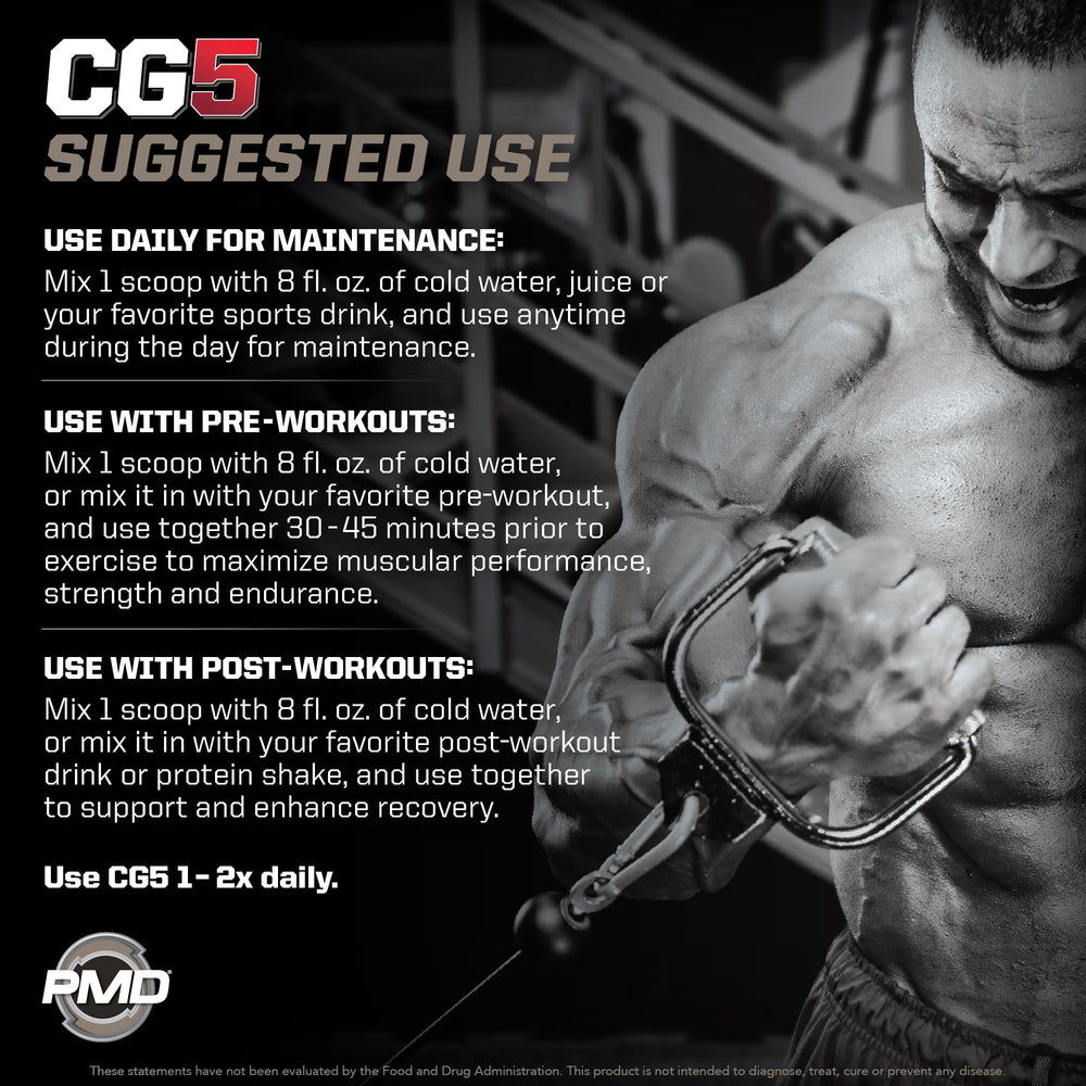PMD Sports CG5 scoop illustrates precise pre or post workout usage