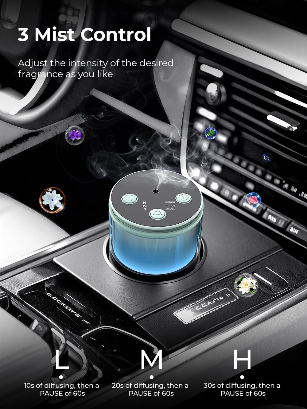 Pmsusoow battery-powered diffuser with USB-C charging on desk