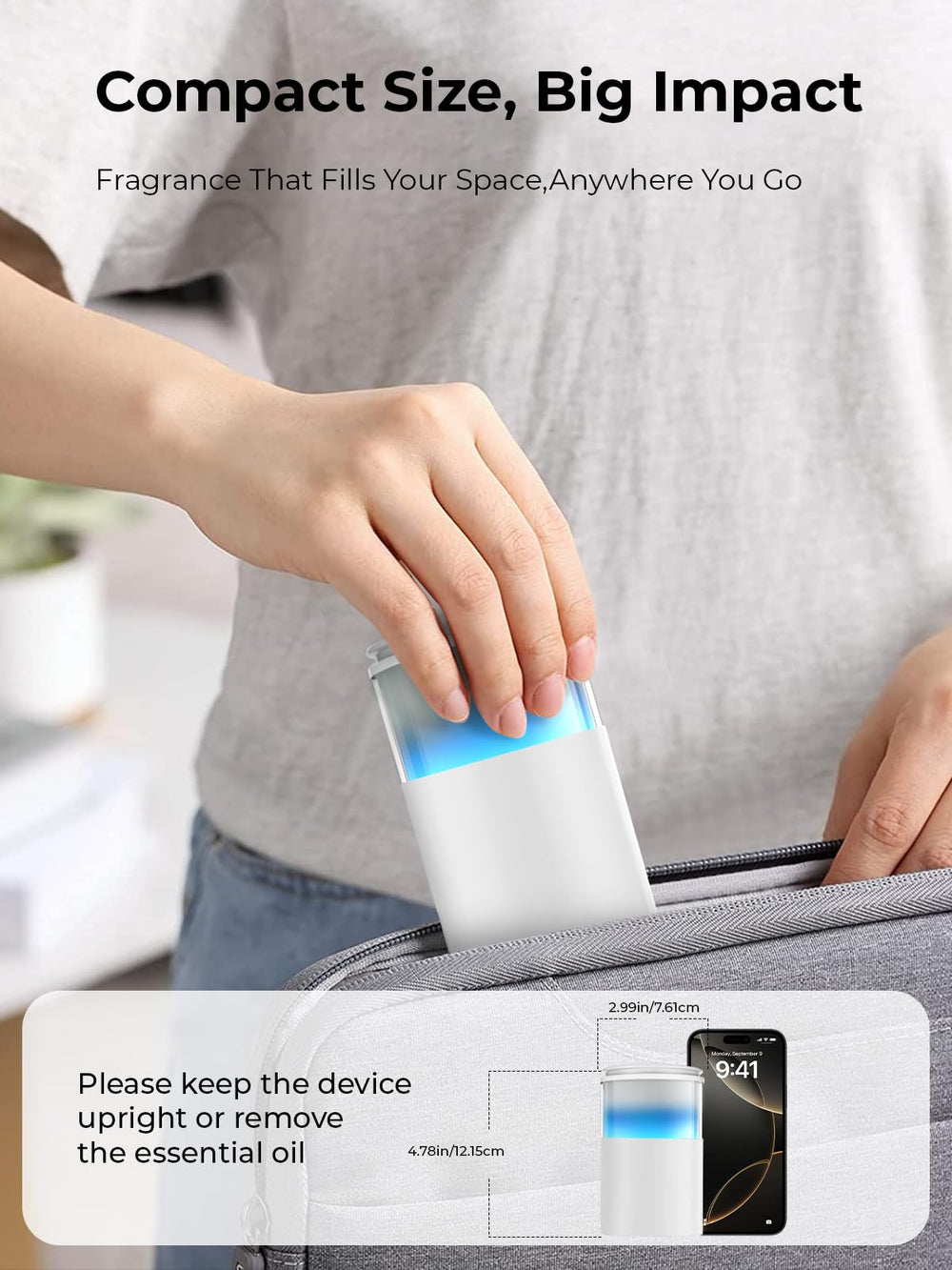 Pmsusoow Waterless Diffuser eco friendly design reduces waste.