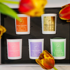 Podaras Home candles 45g closeup showing natural soy wax and clean burn