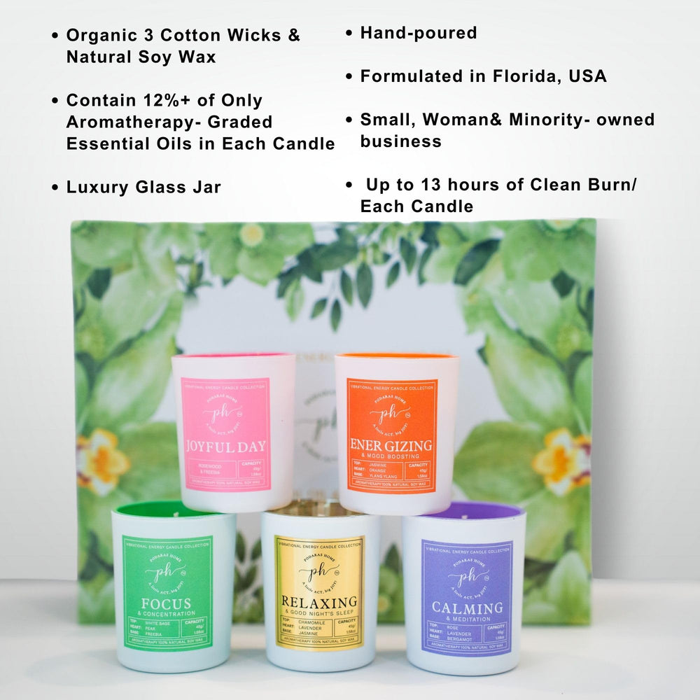 Podaras Home gift set five candles, ideal for cozy evenings