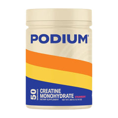 Podium Nutrition Solos creatine bottle with pink lemonade flavor for a refreshing pre-workout boost